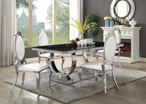 Antoine Rectangular Glass Top Dining Set Chrome - Imperial Furniture (Las Vegas, NV) - Multi Location