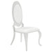 Anchorage Oval Back Side Chairs Cream and Chrome (Set of 2) - Imperial Furniture (Las Vegas, NV) - Multi Location