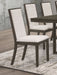 Kelly Upholstered Solid Back Dining Side Chair Beige and Dark Grey (Set of 2) - Imperial Furniture (Las Vegas, NV) - Multi Location