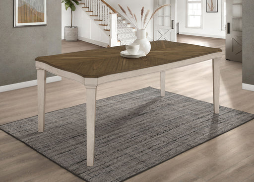 Ronnie Starburst Dining Table Nutmeg and Rustic Cream - Imperial Furniture (Las Vegas, NV) - Multi Location