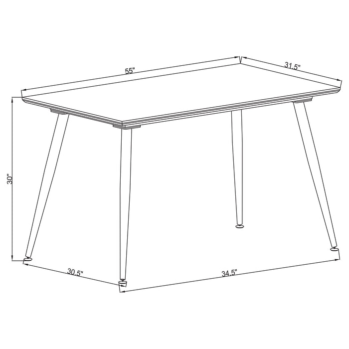 Dennison 5 Pc Dining Set - Imperial Furniture (Las Vegas, NV) - Multi Location