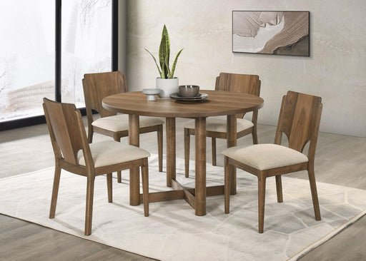 Crestmore 5-piece 46-inch Round Wood Dining Table Set Walnut - Imperial Furniture (Las Vegas, NV) - Multi Location