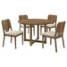 Crestmore 5-piece 46-inch Round Wood Dining Table Set Walnut - Imperial Furniture (Las Vegas, NV) - Multi Location