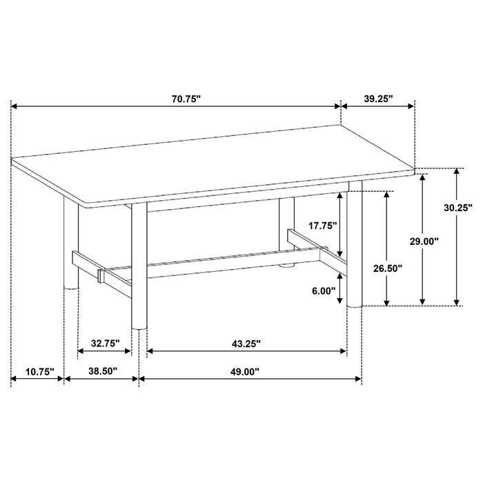 Crestmore 71-inch Rectangular Wood Dining Table Walnut - Imperial Furniture (Las Vegas, NV) - Multi Location