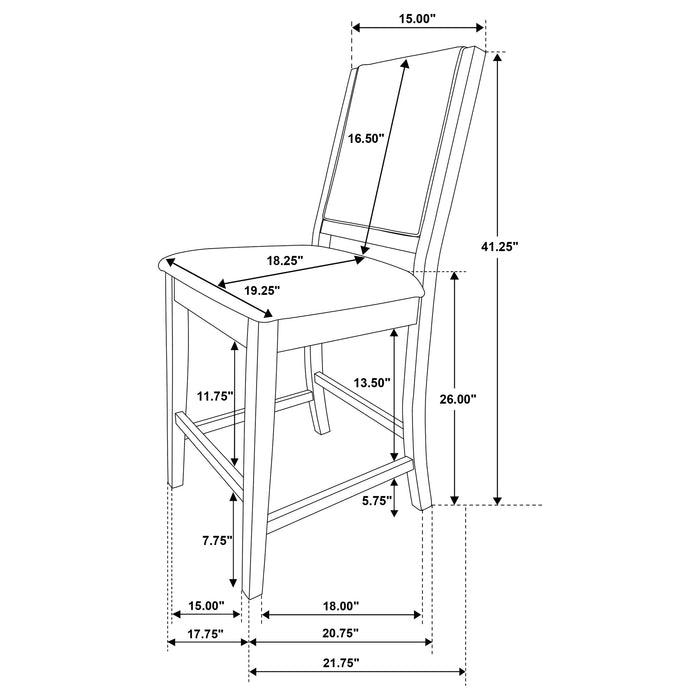 Patterson 5 Pc Counter Height Dining Set - Imperial Furniture (Las Vegas, NV) - Multi Location
