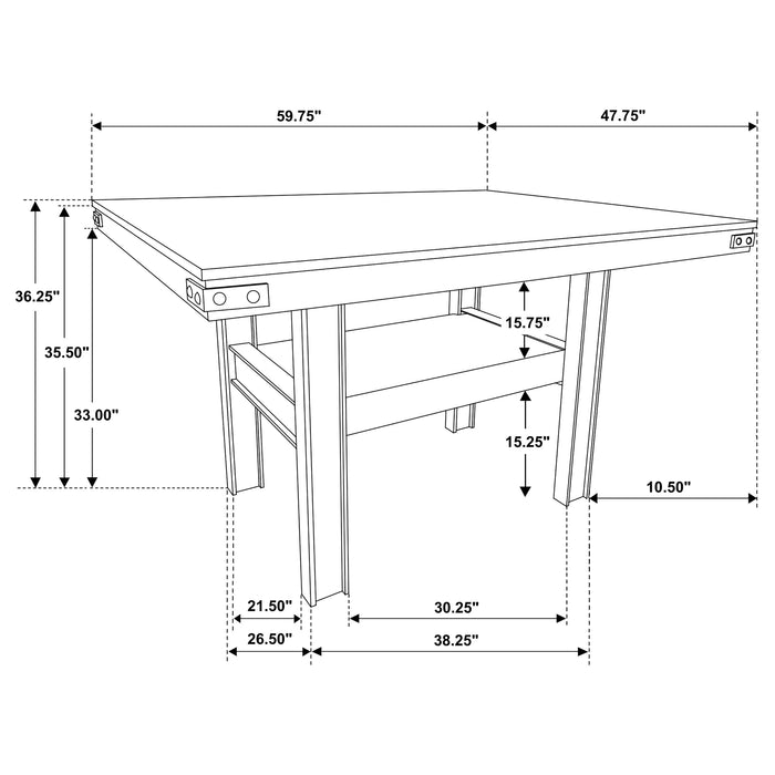 Patterson 7 Pc Counter Height Dining Set - Imperial Furniture (Las Vegas, NV) - Multi Location