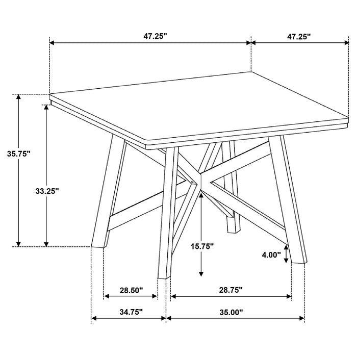 Canfield 5 Pc Counter Height Dining Set - Imperial Furniture (Las Vegas, NV) - Multi Location