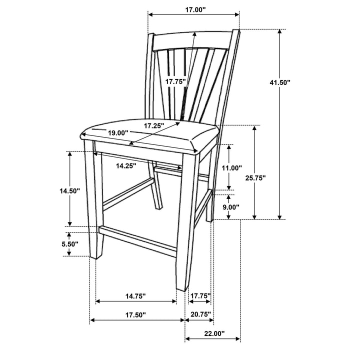 Canfield 5 Pc Counter Height Dining Set - Imperial Furniture (Las Vegas, NV) - Multi Location