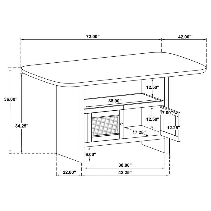 Kailani 8 Pc Counter Height Dining Set - Imperial Furniture (Las Vegas, NV) - Multi Location