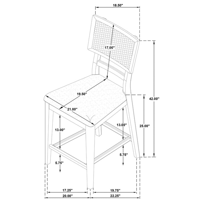Kailani 8 Pc Counter Height Dining Set - Imperial Furniture (Las Vegas, NV) - Multi Location