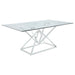Beaufort Rectangle Glass Top Dining Table Chrome - Imperial Furniture (Las Vegas, NV) - Multi Location