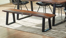 Ditman Live Edge Dining Bench Grey Sheesham and Black - Imperial Furniture (Las Vegas, NV) - Multi Location