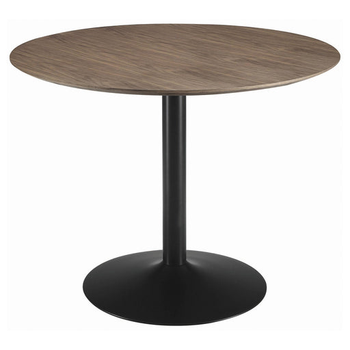 Cora Round Dining Table Walnut and Black - Imperial Furniture (Las Vegas, NV) - Multi Location