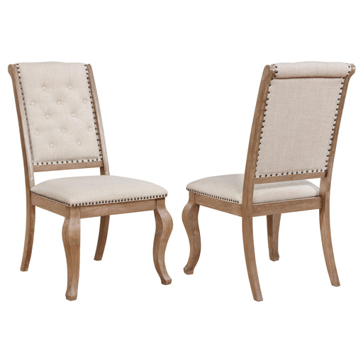 Brockway Tufted Side Chairs Cream and Barley Brown (Set of 2) - Imperial Furniture (Las Vegas, NV) - Multi Location