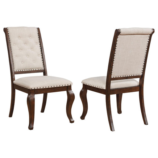 Brockway Tufted Dining Chairs Cream and Antique Java (Set of 2) - Imperial Furniture (Las Vegas, NV) - Multi Location