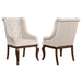 Brockway Tufted Arm Chairs Cream and Antique Java (Set of 2) - Imperial Furniture (Las Vegas, NV) - Multi Location