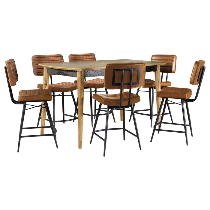 Partridge 7 Pc Counter Height Dining Set - Imperial Furniture (Las Vegas, NV) - Multi Location