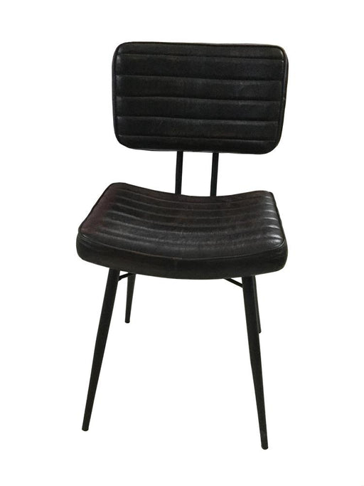 Partridge Padded Side Chairs Espresso and Black (Set of 2) - Imperial Furniture (Las Vegas, NV) - Multi Location