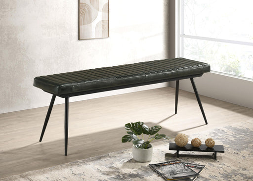 Partridge Cushion Bench Espresso and Black - Imperial Furniture (Las Vegas, NV) - Multi Location
