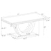 Kerwin Rectangle Faux Marble Top Dining Table White and Chrome - Imperial Furniture (Las Vegas, NV) - Multi Location