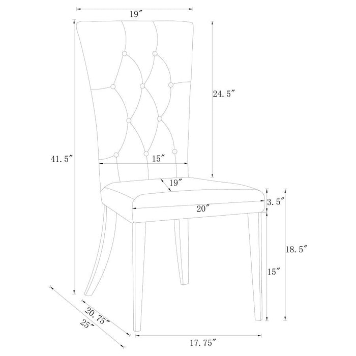 Kerwin Tufted Upholstered Side Chair (Set Of 2) - Imperial Furniture (Las Vegas, NV) - Multi Location