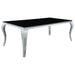 Carone Rectangular Glass Top Dining Table Black and Chrome - Imperial Furniture (Las Vegas, NV) - Multi Location
