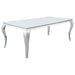 Carone Rectangular Glass Top Dining Table White and Chrome - Imperial Furniture (Las Vegas, NV) - Multi Location