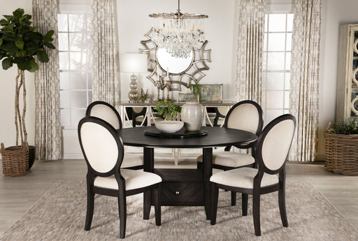 Twyla 5-piece Round Dining Set Dark Cocoa and Cream - Imperial Furniture (Las Vegas, NV) - Multi Location