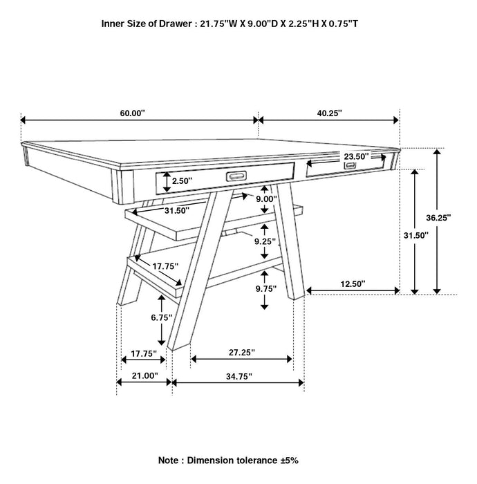 Dewey 5 Pc Counter Height Dining Sets - Imperial Furniture (Las Vegas, NV) - Multi Location