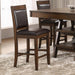 Dewey Upholstered Counter Height Chairs with Footrest (Set of 2) Brown and Walnut - Imperial Furniture (Las Vegas, NV) - Multi Location