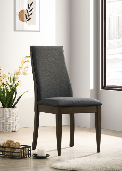 Wes Upholstered Side Chair (Set of 2) Grey and Dark Walnut - Imperial Furniture (Las Vegas, NV) - Multi Location