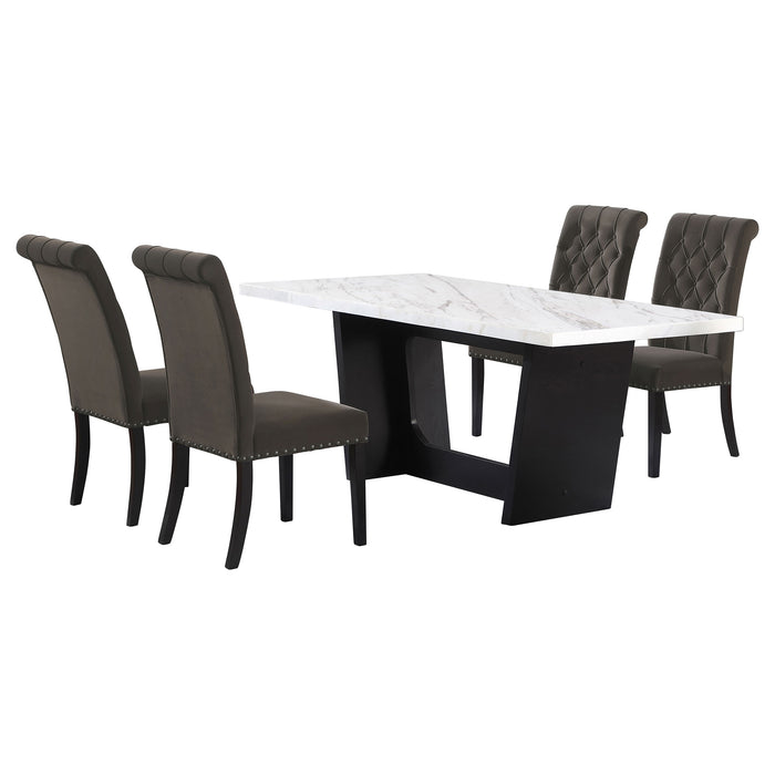 Sherry Rectangular Marble Top Dining Table set - Imperial Furniture (Las Vegas, NV) - Multi Location