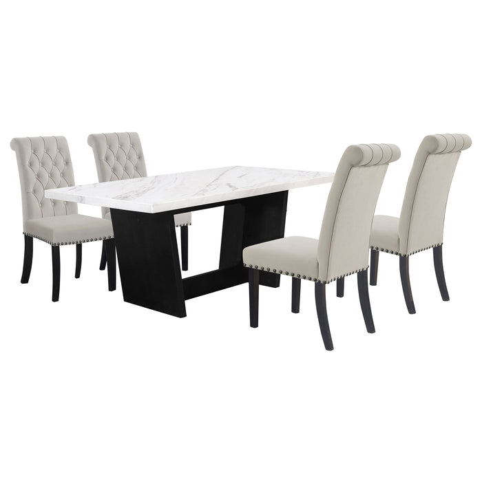Sherry Rectangular Marble Top Dining Table set - Imperial Furniture (Las Vegas, NV) - Multi Location