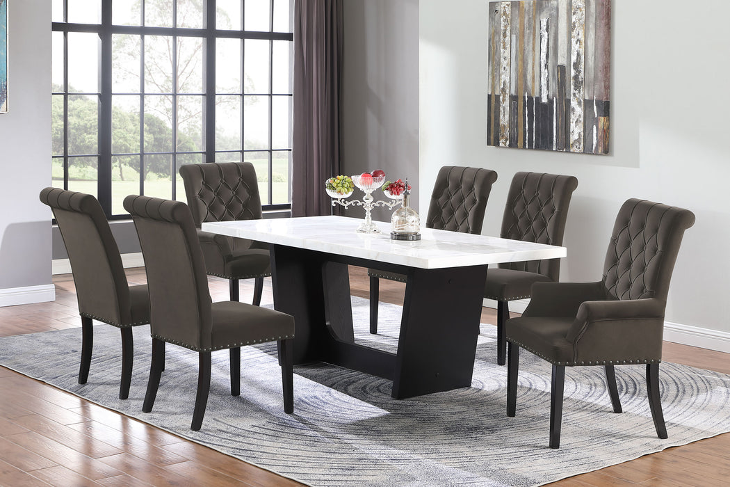 Sherry Rectangular Marble Top Dining Table set - Imperial Furniture (Las Vegas, NV) - Multi Location