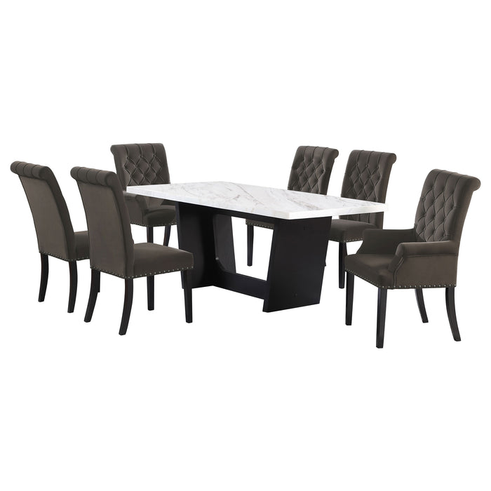 Sherry Rectangular Marble Top Dining Table set - Imperial Furniture (Las Vegas, NV) - Multi Location