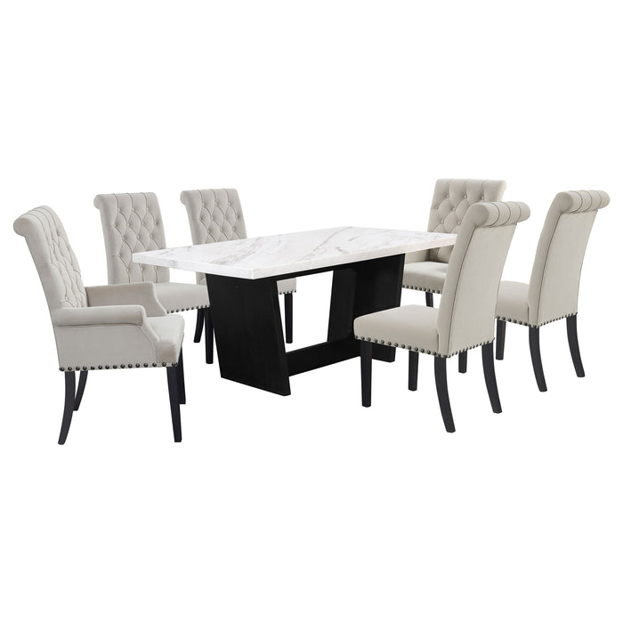 Sherry Rectangular Marble Top Dining Table set - Imperial Furniture (Las Vegas, NV) - Multi Location