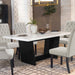 Sherry Trestle Base Marble Top Dining Table Espresso and White - Imperial Furniture (Las Vegas, NV) - Multi Location