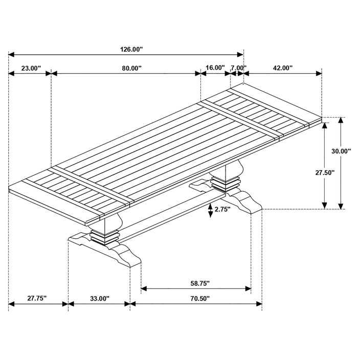 Florence Dining Tables - Imperial Furniture (Las Vegas, NV) - Multi Location