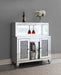 Yvaine 2-door Mirrored Wine Cabinet with Faux Crystal Inlay Silver - Imperial Furniture (Las Vegas, NV) - Multi Location