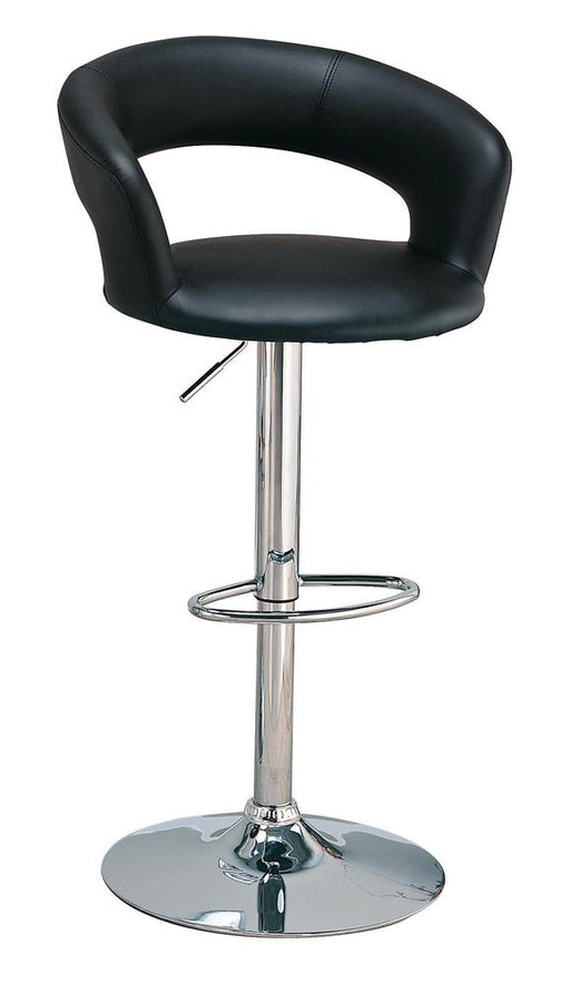 Barraza 29" Adjustable Height Bar Stool Black and Chrome - Imperial Furniture (Las Vegas, NV) - Multi Location