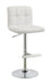 Lenny Adjustable Bar Stools Chrome and White (Set of 2) - Imperial Furniture (Las Vegas, NV) - Multi Location