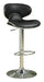 Edenton Upholstered Adjustable Height Bar Stools Black and Chrome (Set of 2) - Imperial Furniture (Las Vegas, NV) - Multi Location