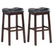 Donald Upholstered Bar Stools Black and Cappuccino (Set of 2) - Imperial Furniture (Las Vegas, NV) - Multi Location