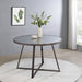 Jillian Round Dining Table with Tempered Mirror Top Black Nickel - Imperial Furniture (Las Vegas, NV) - Multi Location