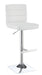 Bianca Upholstered Adjustable Bar Stools White and Chrome (Set of 2) - Imperial Furniture (Las Vegas, NV) - Multi Location