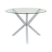 Vance Glass Top Dining Table with X-cross Base Chrome - Imperial Furniture (Las Vegas, NV) - Multi Location