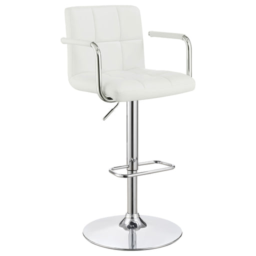 Palomar Adjustable Height Bar Stool White and Chrome - Imperial Furniture (Las Vegas, NV) - Multi Location
