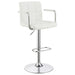 Palomar Adjustable Height Bar Stool White and Chrome - Imperial Furniture (Las Vegas, NV) - Multi Location