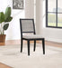 Elodie Upholstered Padded Seat Dining Side Chair Dove Grey and Black (Set of 2) - Imperial Furniture (Las Vegas, NV) - Multi Location