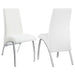 Bishop Upholstered Side Chairs White and Chrome (Set of 2) - Imperial Furniture (Las Vegas, NV) - Multi Location